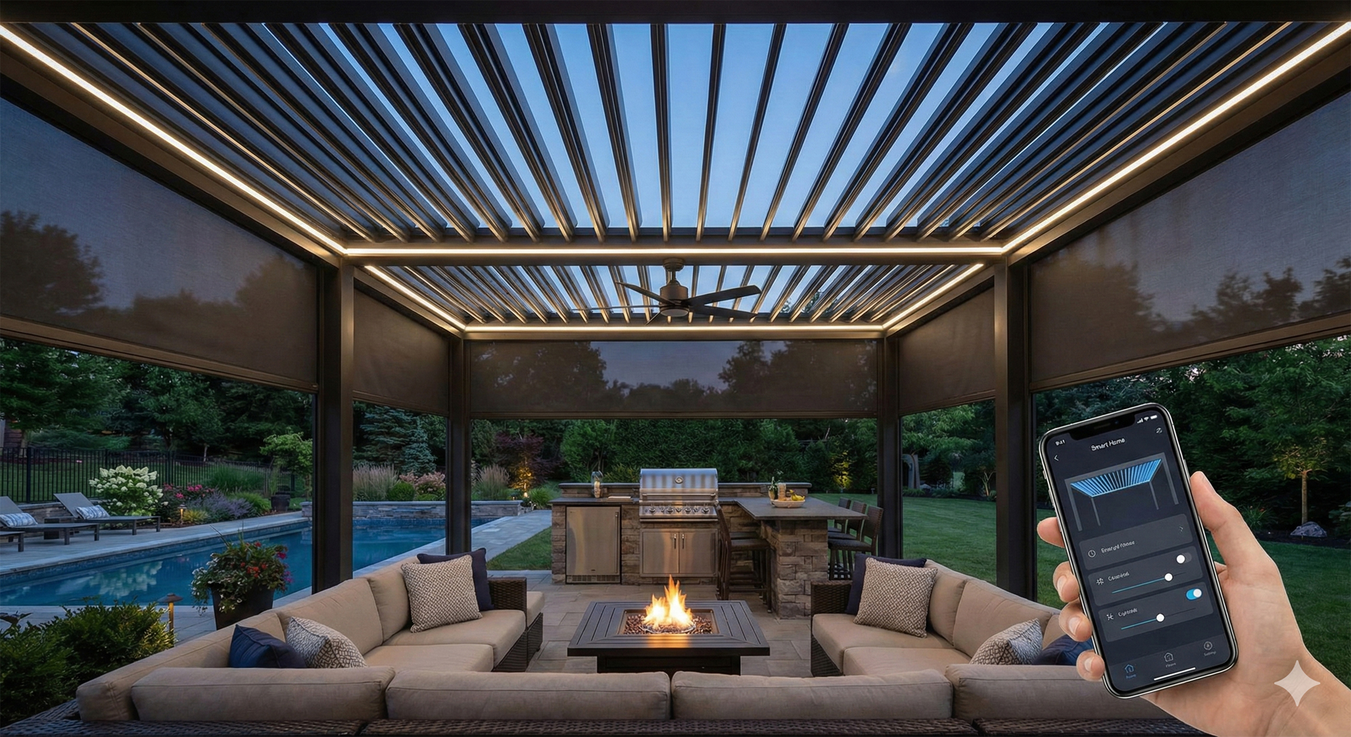 Motorized Louvered Pergolas